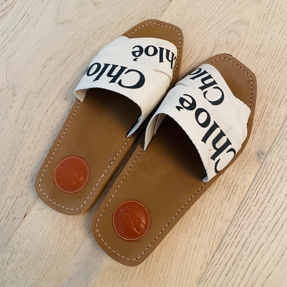 Chloe canvas slides